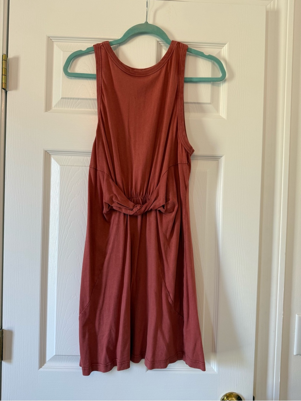 l*space Rust Knot-Back Mini Dress